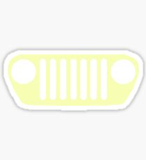 yellow jeep grill Sticker