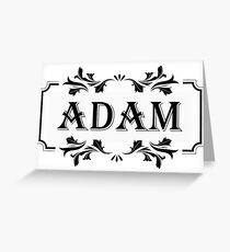Frame Name Adam Greeting Card