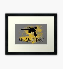 DL 44: We Shot First Framed Print