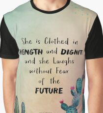 Proverbs 31:25 cactus Graphic T-Shirt