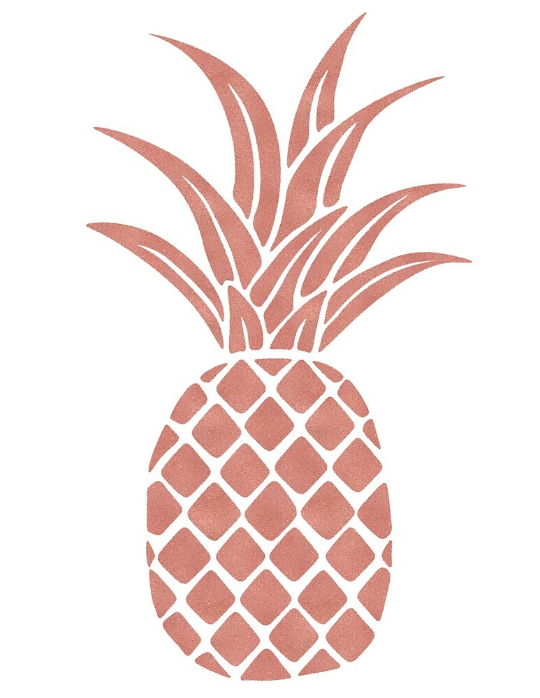 Rose Gold Pineapple By Bombinodesigns Redbubble
