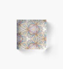 abstract prismatic art seamless colorful repeat pattern Acrylic Block