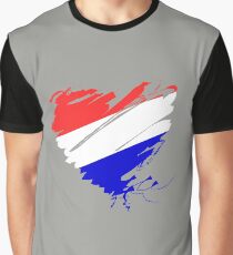 Netherlands Holland Amsterdam Heart Europe Soccer Graphic T-Shirt