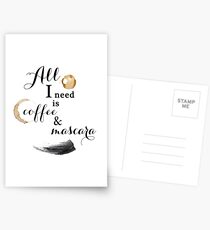 "Coffe and Mascara" Postcards