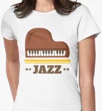 Jazz music 002 Women's Fitted T-Shirt