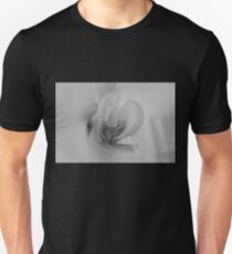 Orchid Macro in Black and White Unisex T-Shirt