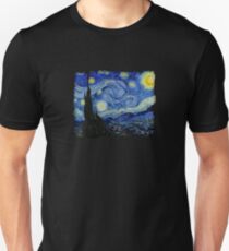 The Starry Night Vincent van Gogh painting artist art lover gift t shirt Unisex T-Shirt