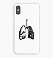 lungs black and white iPhone Case