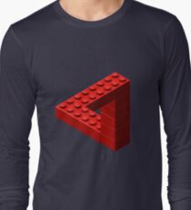 Escher Toy Bricks - Red Long Sleeve T-Shirt