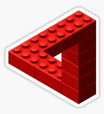 Escher Toy Bricks - Rot Sticker