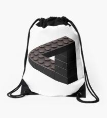 Escher Toy Bricks - Black Drawstring Bag