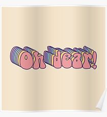 Oh Dear! Retro Hippie 70's typography Poster