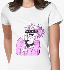LEWD (PINK) - Sad Japanese Anime Aesthetic Women's Fitted T-Shirt