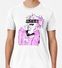 LEWD (PINK) - Sad Japanese Anime Aesthetic Men's Premium T-Shirt