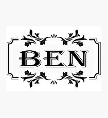 Frame Name Ben Photographic Print