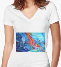 Destined to find an answer, 120-80 cm, 2018, oil on canvas Women's Fitted V-Neck T-Shirt