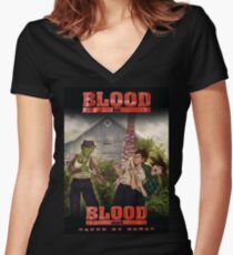Dragon Ball: Blood In Blood Out Women's Fitted V-Neck T-Shirt