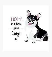 Home Is Where Your Corgi Is Photographic Print