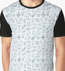 Fun Stuff Pattern Graphic T-Shirt