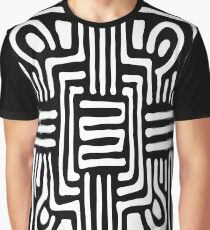 Black & White Mandala Pattern Graphic T-Shirt