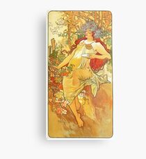 HD. Spring, by Alphonse Mucha (1896) High Definition Metal Print