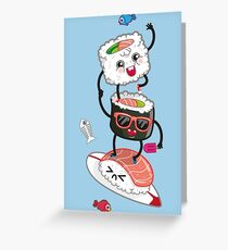 Surfin' sushi Greeting Card