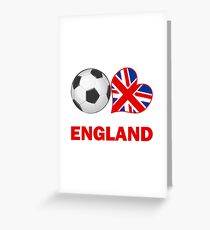 England Soccer Fan Greeting Card