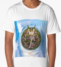 Majestic little planet view of little village Ebersmunster Long T-Shirt