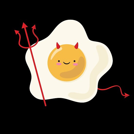 Deviled Egg Food Pun Poster By Designeclipse Redbubble 7703