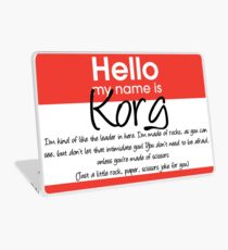 Hello My Name Is Korg Laptop Skin