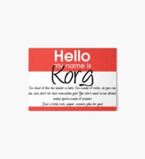 Hello My Name Is Korg Art Board Print