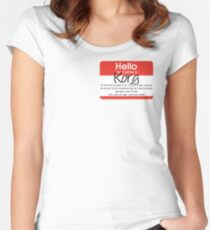 Camiseta entallada de cuello redondo Hola mi nombre es Korg