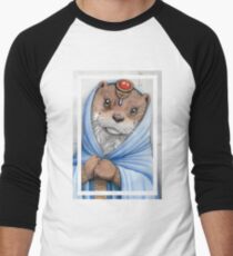 A cute otter girl Men's Baseball ¾ T-Shirt