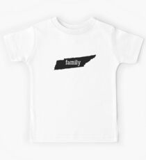 Tennessee Cool Gift Family State Shirt Dark Kids Tee