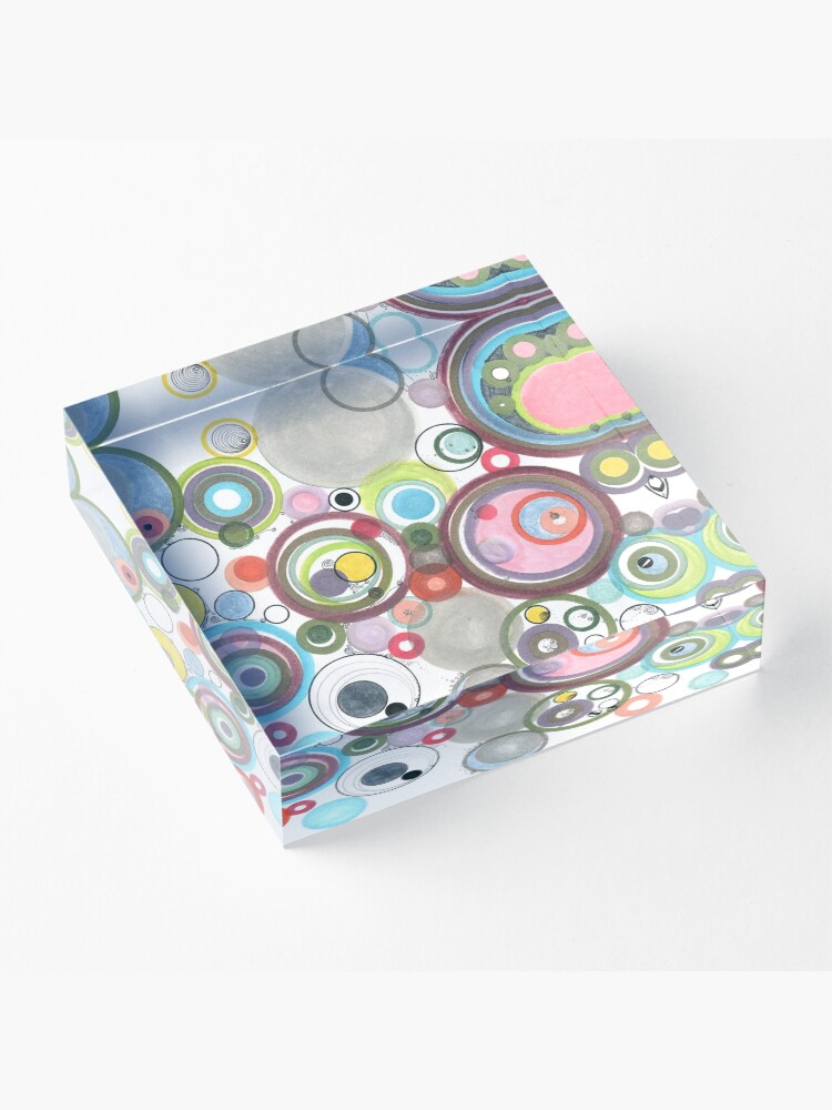 Alternate view of Groovy Effervescence Acrylic Block