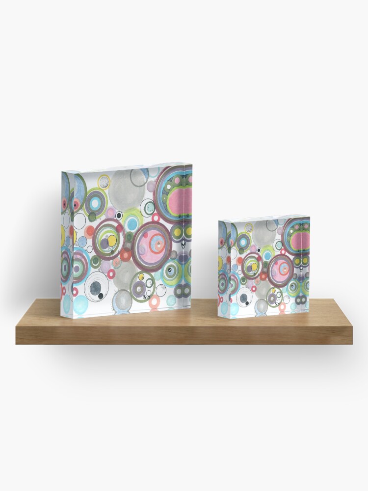 Alternate view of Groovy Effervescence Acrylic Block