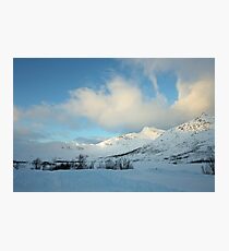 Blue sky and snow Photographic Print