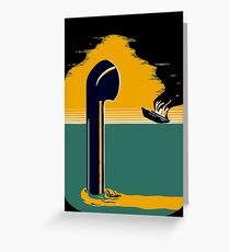 WW2 submarine vintage poster Greeting Card