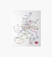 Lámina de exposición Mapa del Metro de Madrid - España - Actualización 2018 (Paco de Lucia - línea 9)