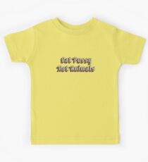 Eat Pussy Not Animals - Retro 70s Vegan Activist Kids Tee