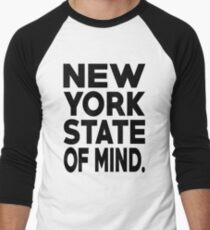 New York State of Mind New York Raised Me Men's Baseball ¾ T-Shirt