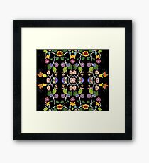 Tangled on Black. Bright and Bold. Framed Print