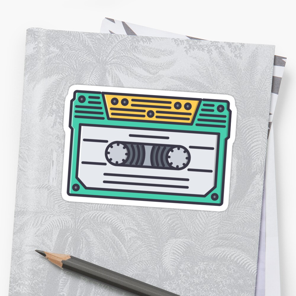 music cassette sticker stickers by ls print redbubble