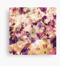geometric triangle pattern abstract in pink blue yellow Canvas Print