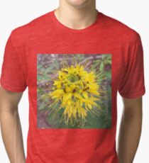 Ants Feasting On Yellow Flower Nectar Tri-blend T-Shirt