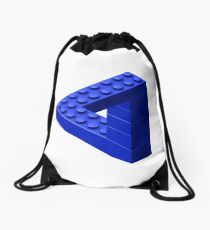 Escher Toy Bricks - Blue Drawstring Bag