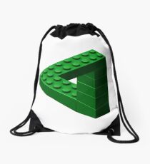 Escher Toy Bricks - Green Drawstring Bag