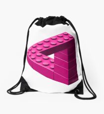 Escher Toy Bricks - Pink Drawstring Bag