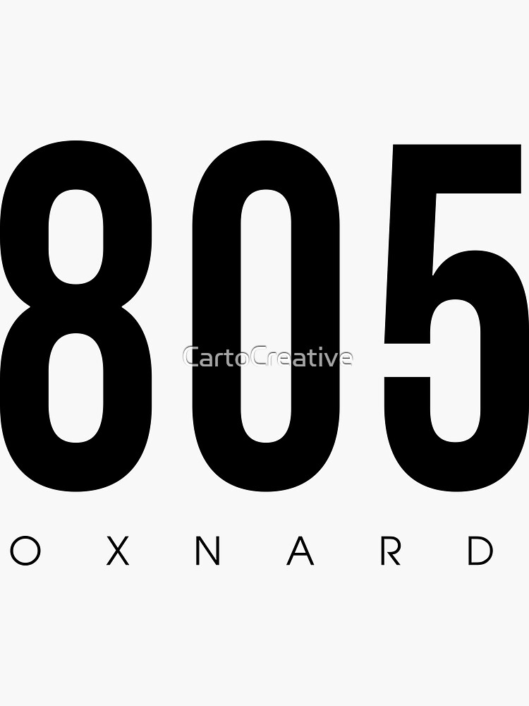 oxnard-ca-805-area-code-design-sticker-by-cartocreative-redbubble