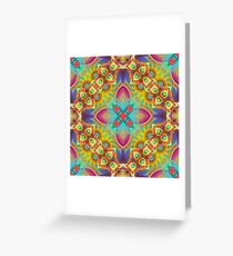 design black digital violet yellow colorful seamless repeat pattern Greeting Card